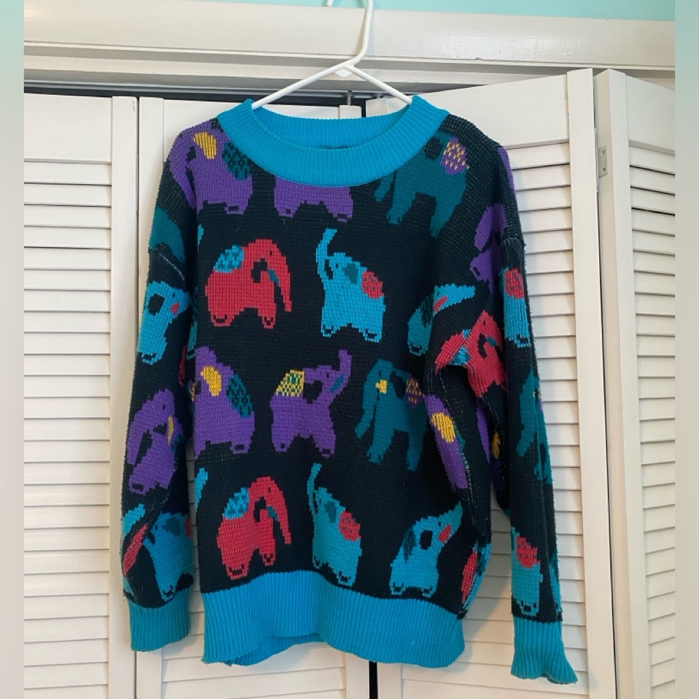 Vintage 1980’s Elephant Sweater